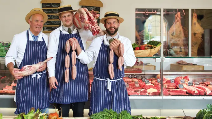 Butchers In Shop