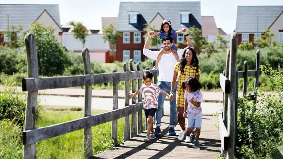 Family walking together